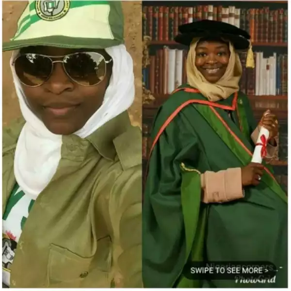 Check Out Female Corper Serving With Phd (Photos)